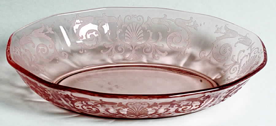 Versailles Pink 9" Oval Baker by Fostoria-1