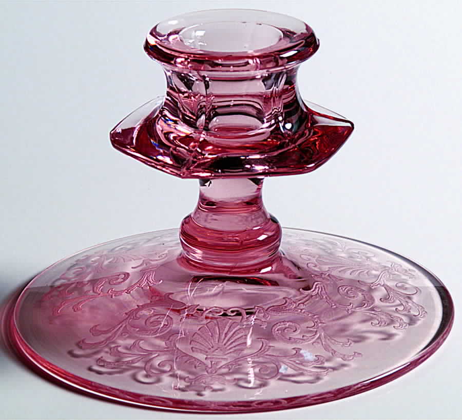 Versailles Pink 3" Single Light Candlestick by Fostoria-1