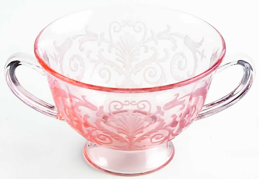 Versailles Pink Bouillon Cup Only by Fostoria-1