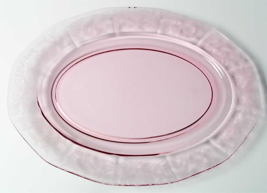 Versailles Pink 15" Oval Platter by Fostoria-1