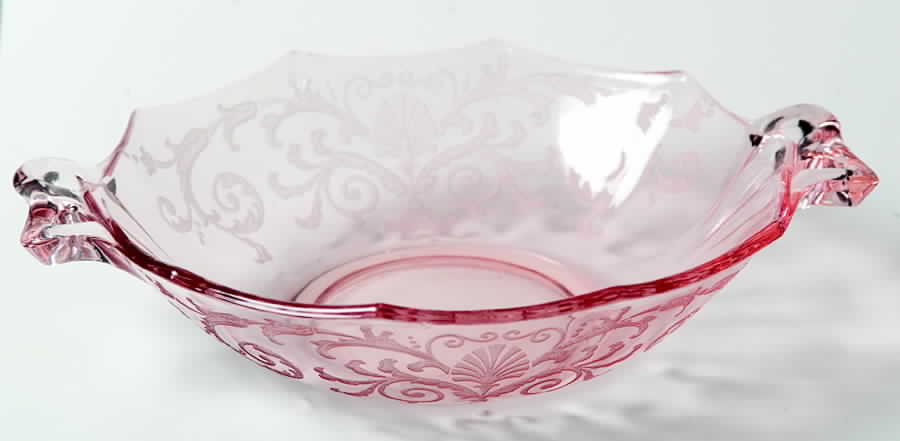 Versailles Pink Sweet Meat with Bow Handles by Fostoria-1