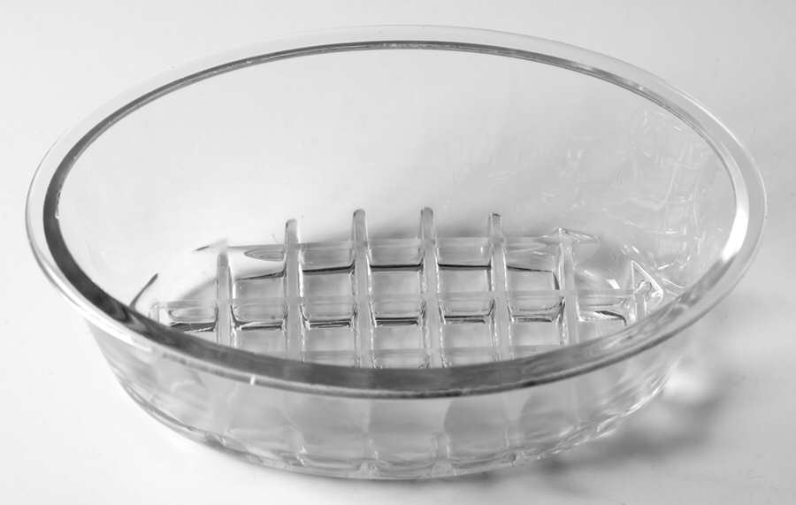Versailles Pink Oval Flower Holder Base by Fostoria-1