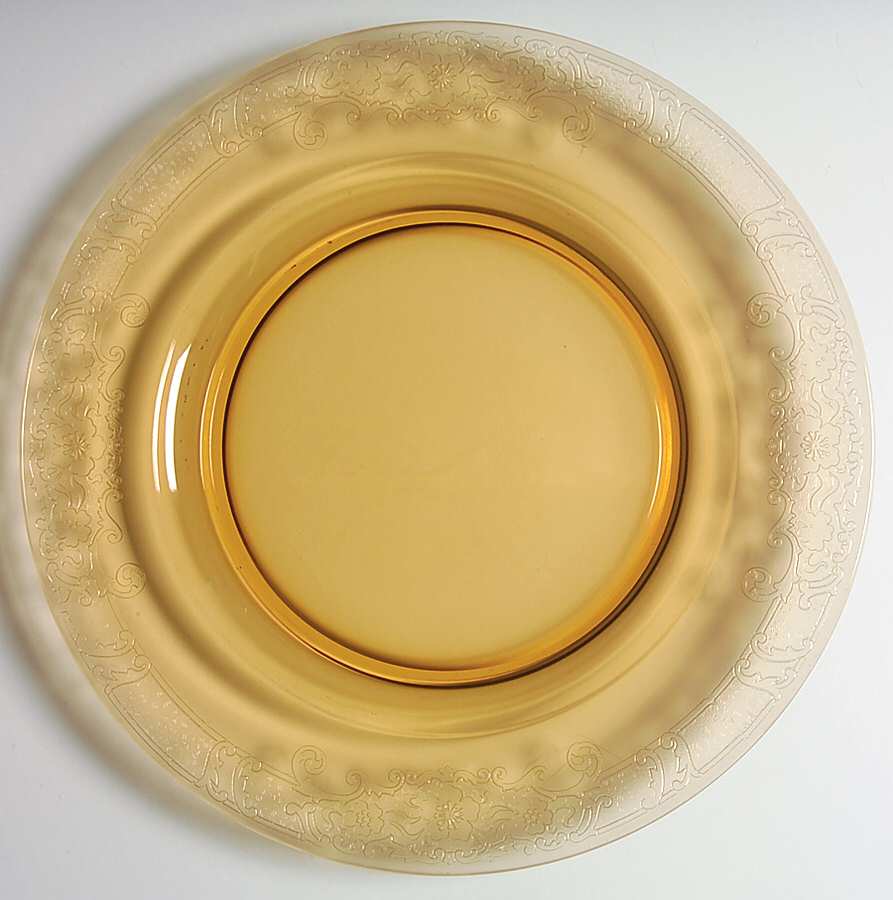 Vesper Amber Large Dinner Plate by Fostoria-1