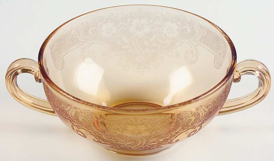 Vesper Amber Open Sugar by Fostoria-1