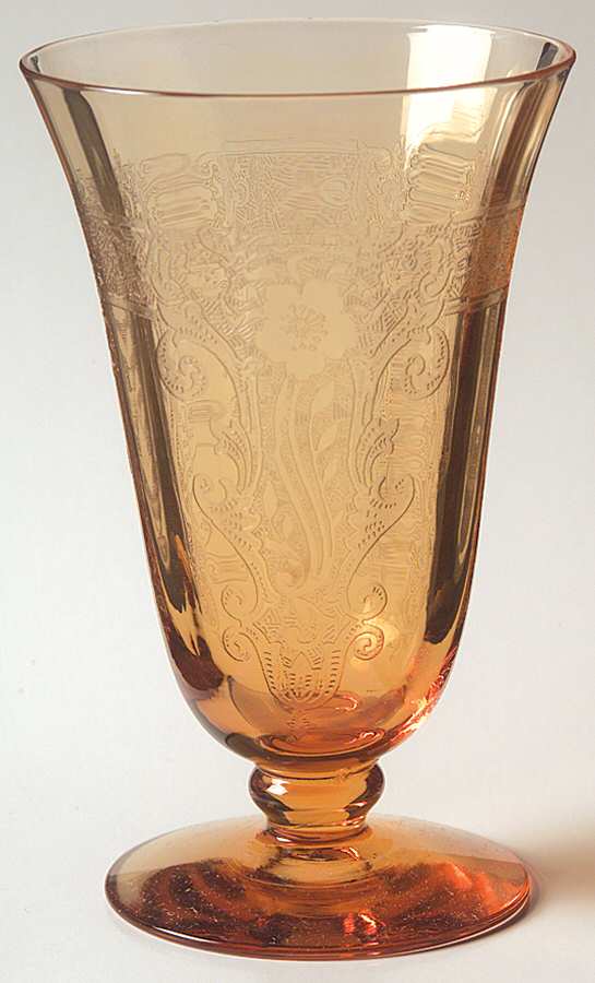 Vesper Amber 8 Oz Footed Tumbler by Fostoria-1