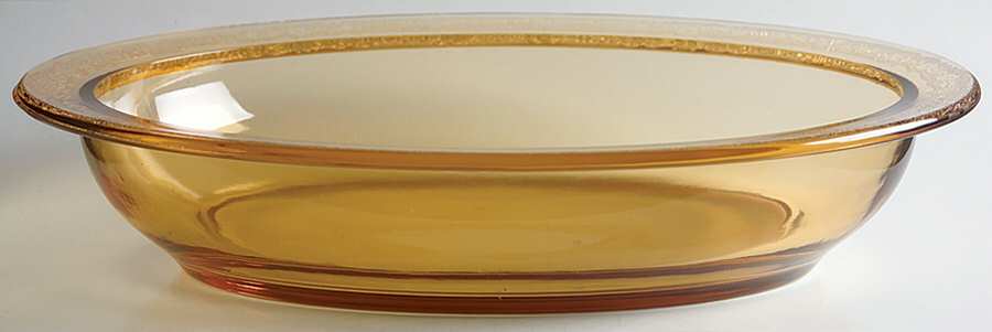 Vesper Amber 10" Oval Vegetable Bowl by Fostoria-1