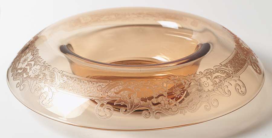 Vesper Amber Rolled Edge Bowl by Fostoria-1