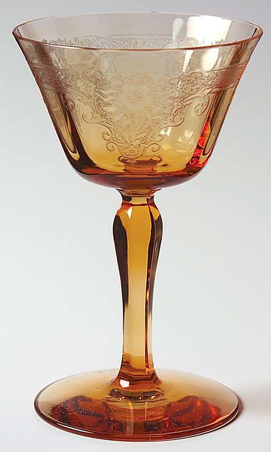 Vesper Amber Liquor Cocktail by Fostoria-1