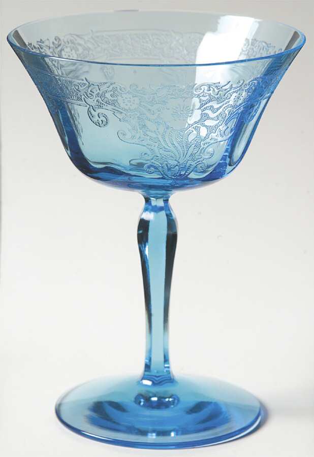Vesper Blue Champagne/Tall Sherbet by Fostoria-1