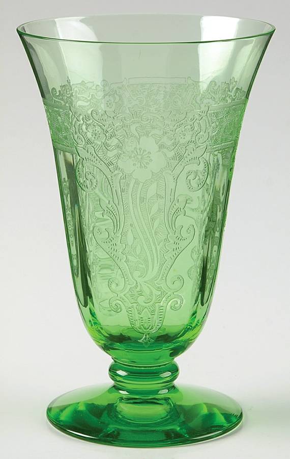 Vesper Green 8 Oz Footed Tumbler by Fostoria-1