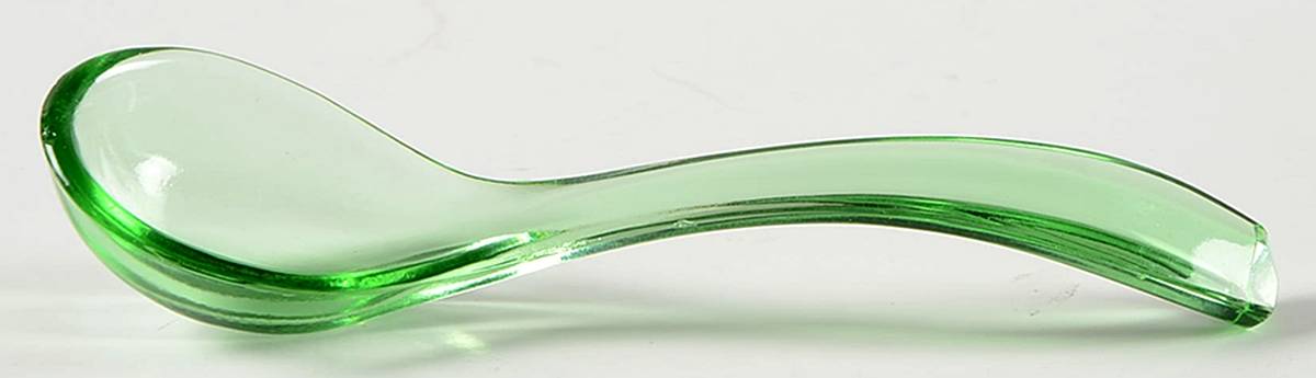 Vesper Green Mayonnaise Ladle by Fostoria-1