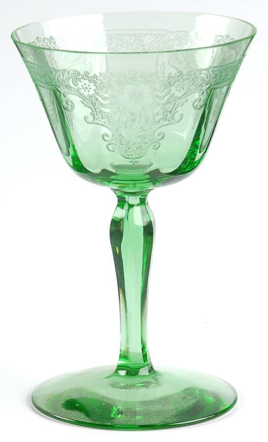 Vesper Green Liquor Cocktail by Fostoria-1