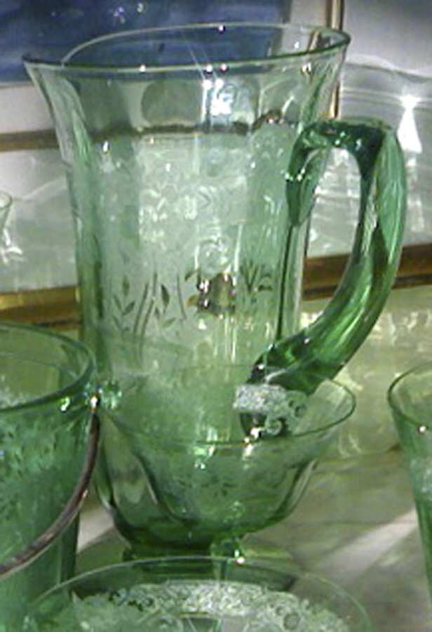 Vesper Green Pitcher by Fostoria-1