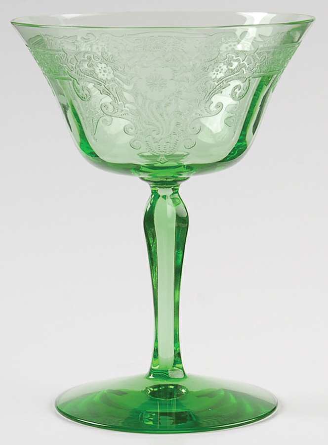 Vesper Green Champagne/Tall Sherbet by Fostoria-1
