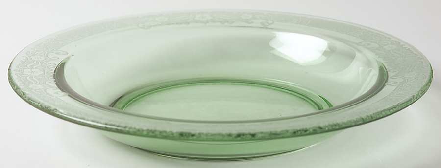 Vesper Green Rim Soup Bowl by Fostoria-1