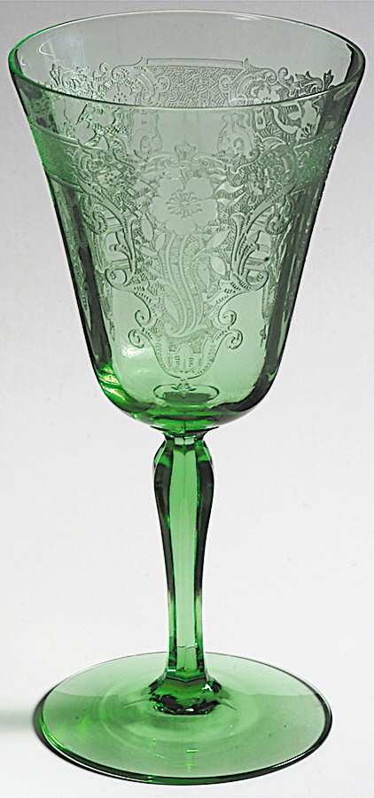 Vesper Green Water Goblet by Fostoria-1