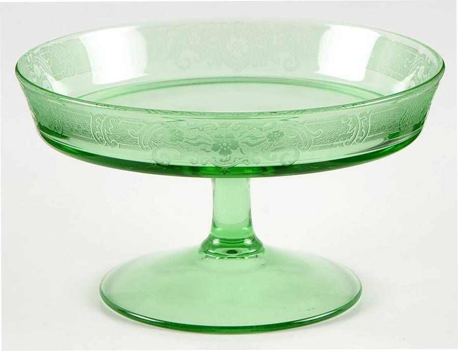 Vesper Green Cheese Stand by Fostoria-1