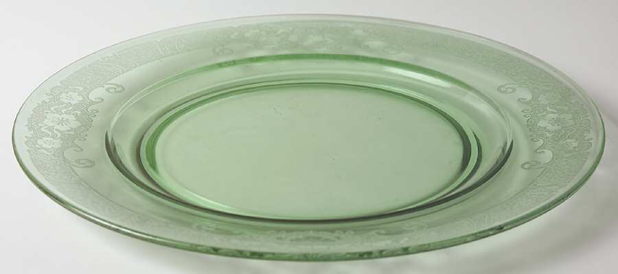 Vesper Green Large Dinner Plate by Fostoria-1