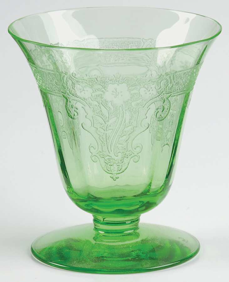 Vesper Green Oyster or Fruit Cocktail by Fostoria-1