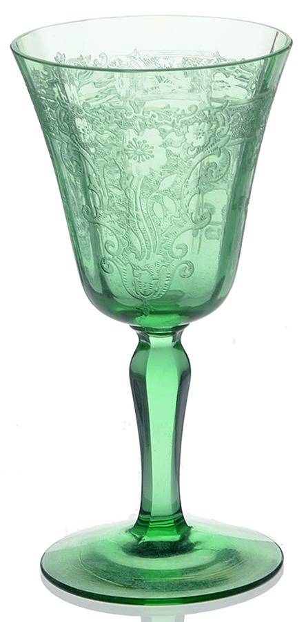 Vesper Green Wine Glass by Fostoria-1