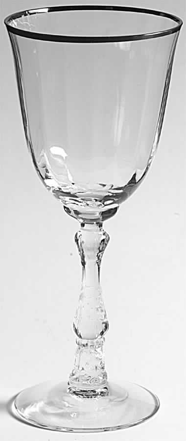 Victoria (Platinum Trim) Water Goblet by Fostoria-1