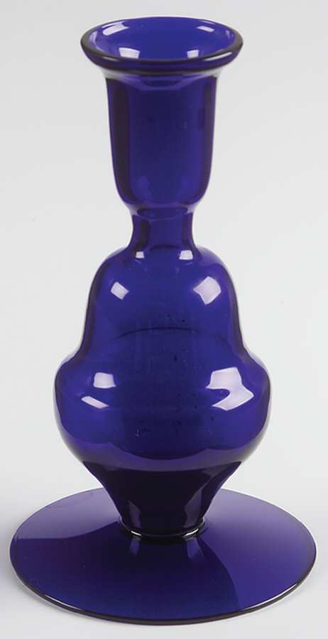 Victorian Blue (Cobalt Regal Blue) 5" Single Light Candlestick by Fostoria-1