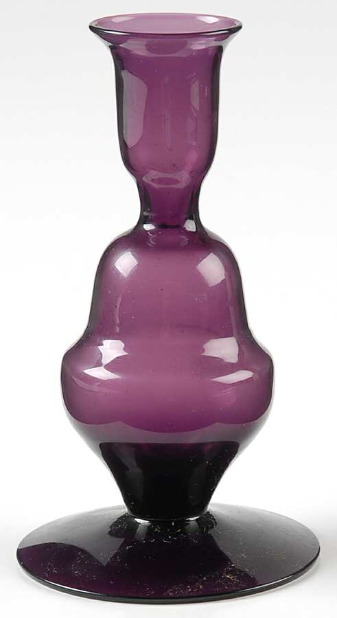 Victorian Amethyst (Burgundy) 5" Single Light Candlestick by Fostoria-1