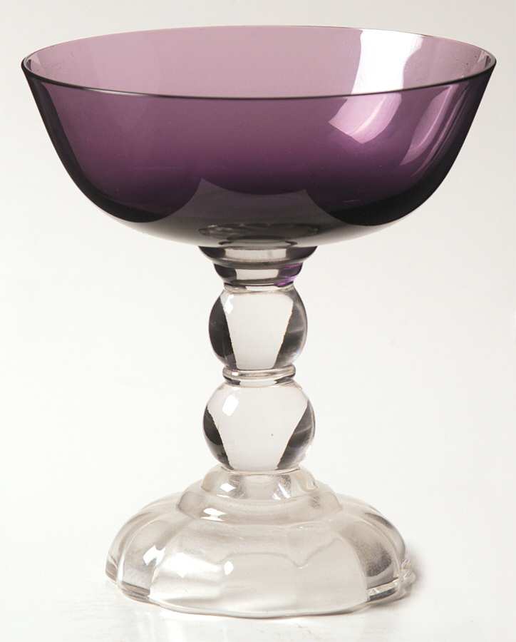 Victorian Amethyst (Burgundy) Champagne/Tall Sherbet by Fostoria-1