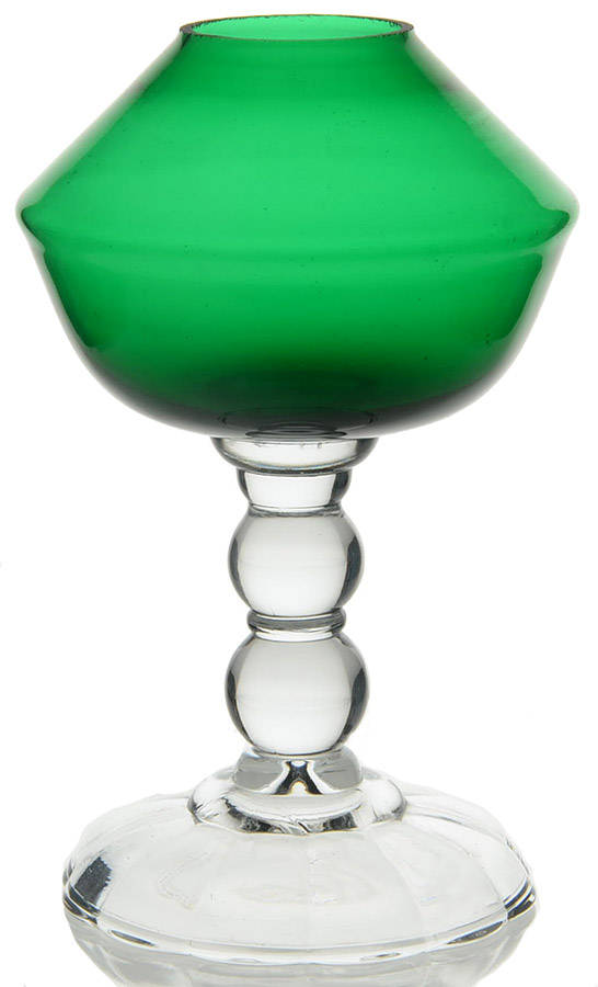 Victorian Green (Empire Green) Footed Ivy Vase by Fostoria-1