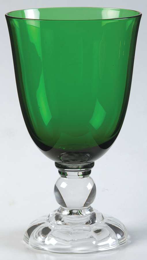 Victorian Green (Empire Green) Low Water Goblet by Fostoria-1
