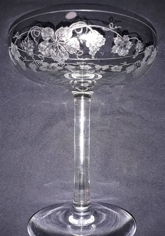 Vintage (Etched) Round Compote (Height X Width) by Fostoria-1