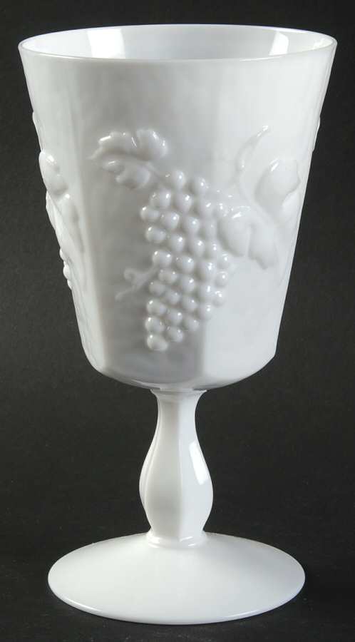 Vintage Milk Glass Water Goblet by Fostoria-1