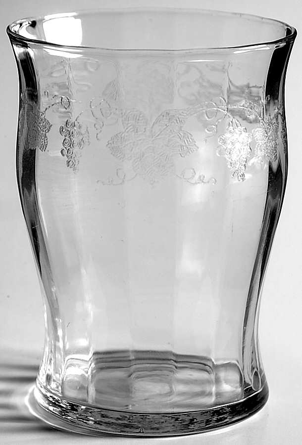 Vintage (Etched, Optic) 10 Oz Flat Tumbler by Fostoria-1