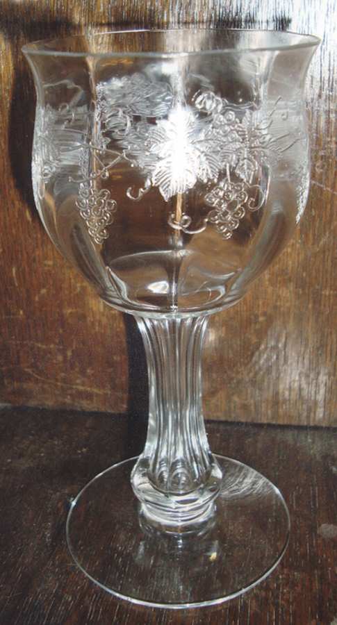 Vintage (Etched, Optic) Tall Hollow Stem Champagne by Fostoria-1