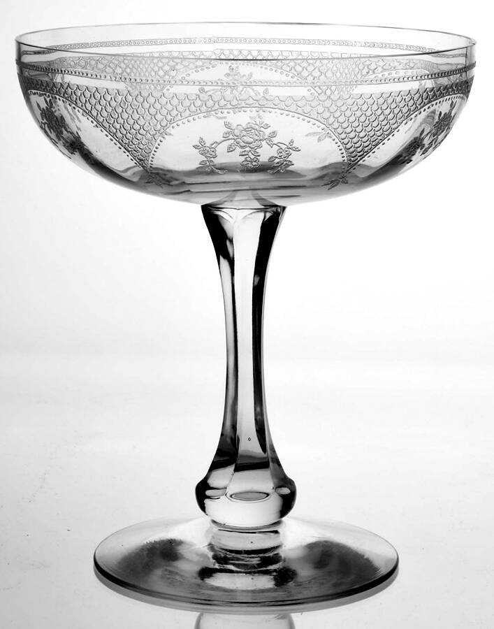 Virginia Clear (Older, Etched) Compote No Lid by Fostoria-1