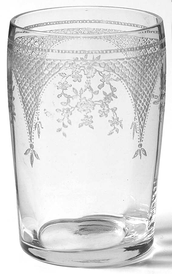 Virginia Clear (Older, Etched) 9 Oz Flat Tumbler by Fostoria-1