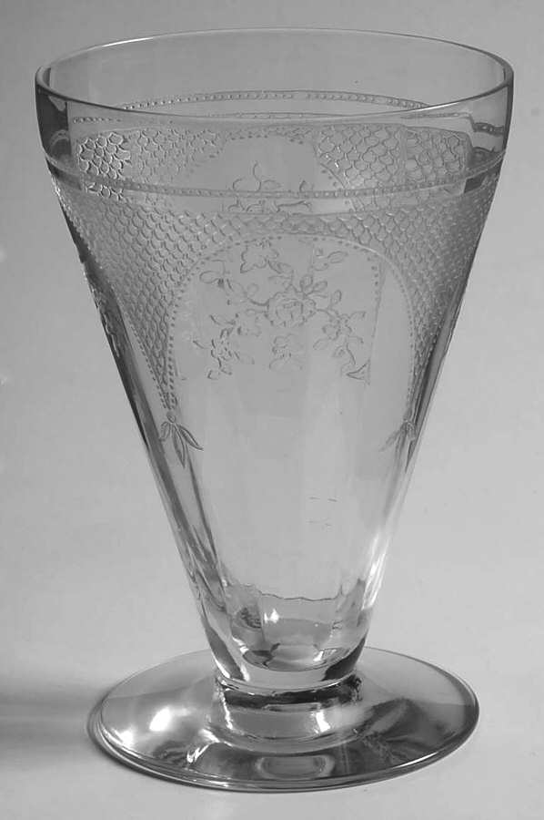 Virginia Clear (Older, Etched) 10 Oz Footed Tumbler by Fostoria-1