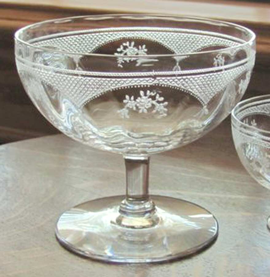 Virginia Clear (Older, Etched) Grapefruit No Liner by Fostoria-1