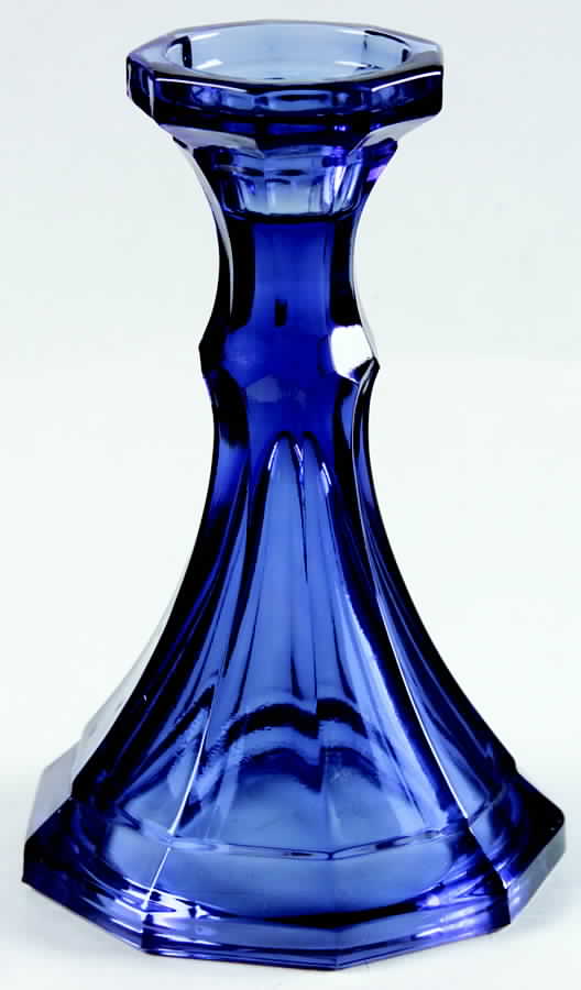 Virginia Dark Blue Tall Single Light Candlestick by Fostoria-1