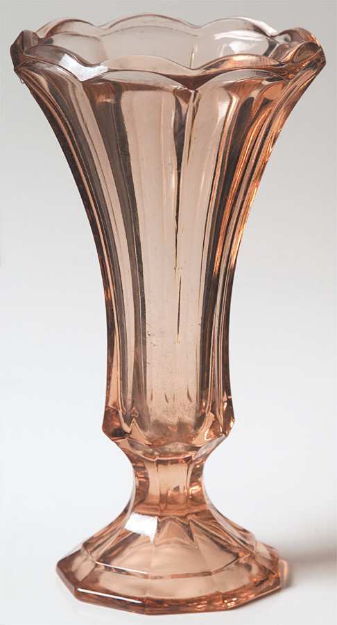 Virginia Peach Flower Vase by Fostoria-1