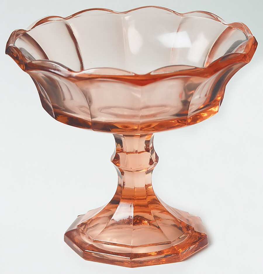 Virginia Peach Compote by Fostoria-1