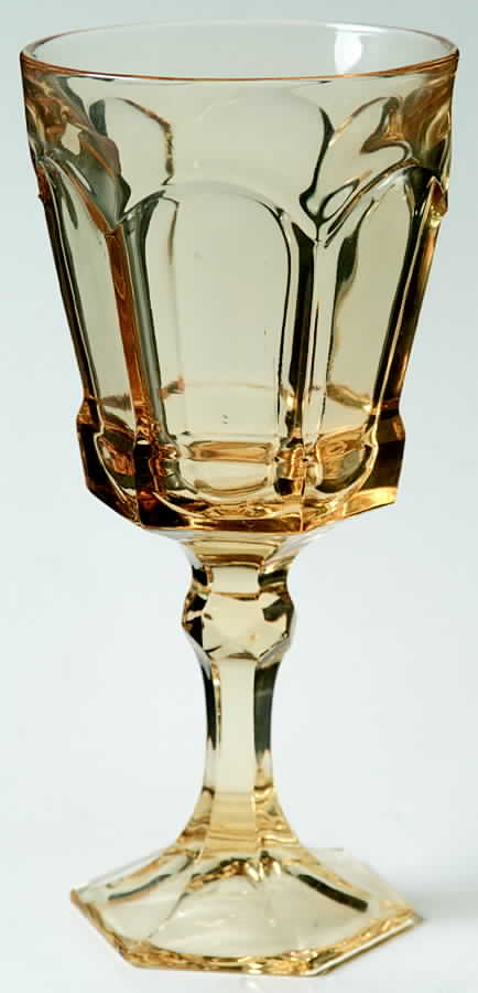 Virginia Yellow Water Goblet by Fostoria-1