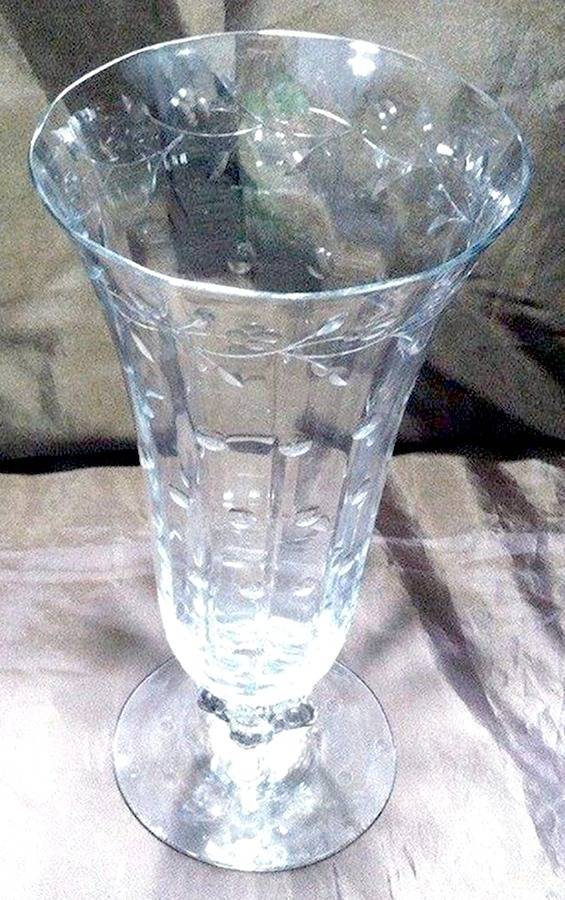Watercress 9" Footed Vase by Fostoria-1