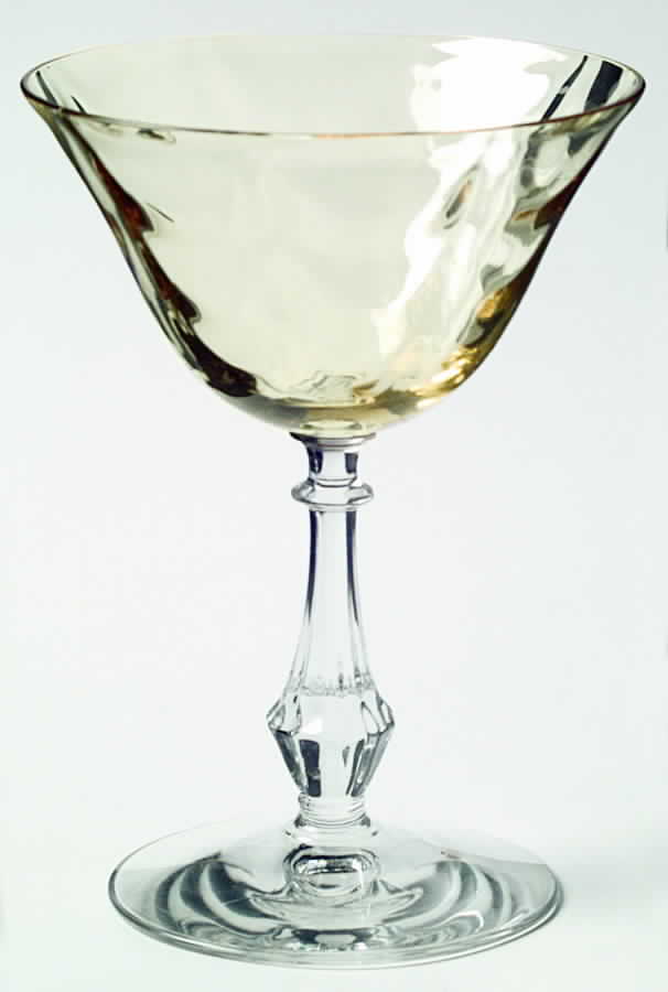 Wavecrest Amber Champagne/Tall Sherbet by Fostoria-1