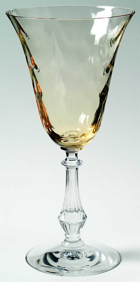 Wavecrest Amber Water Goblet by Fostoria-1