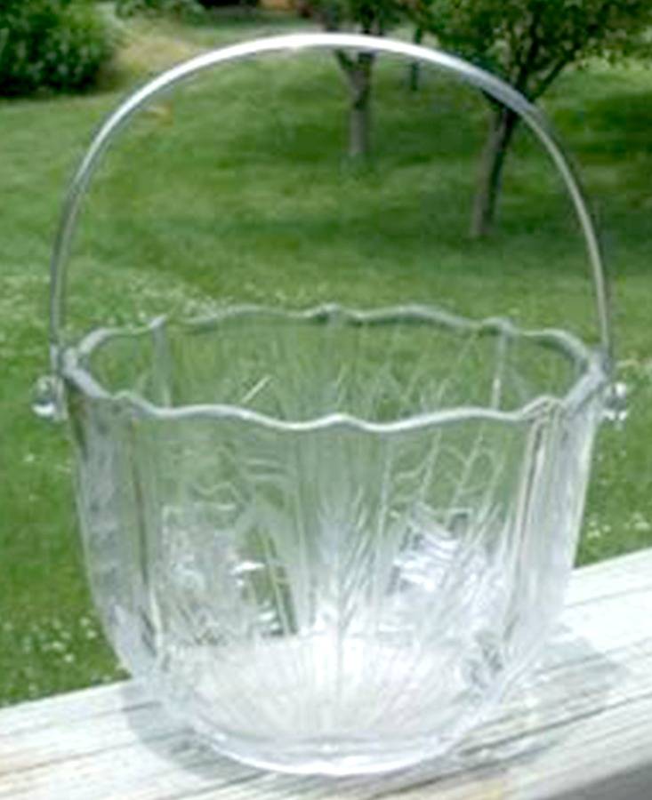 Wheat (Old-Serv Pieces) Baroque Ice Bucket with Handle, No Tongs by Fostoria-1