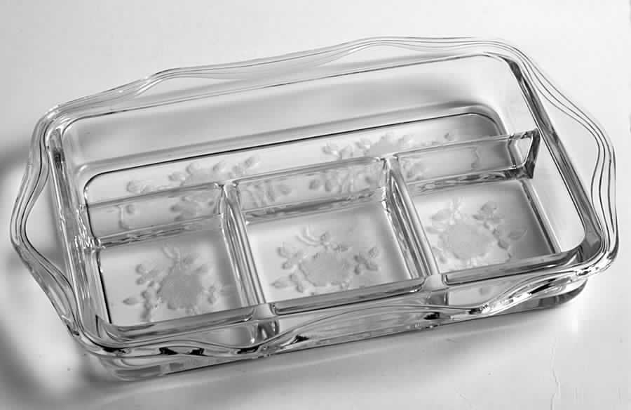 Willowmere 9" Rectangular 4 Part Celery/Relish by Fostoria-1