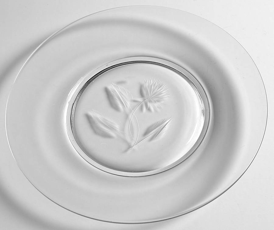 Wildwood Clear (Cut) Luncheon Plate by Fostoria-1