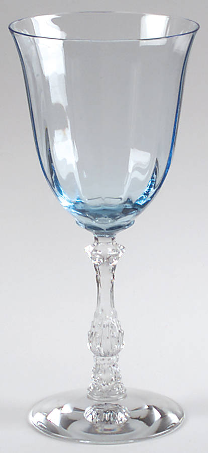 Wilma Blue Water Goblet by Fostoria-1