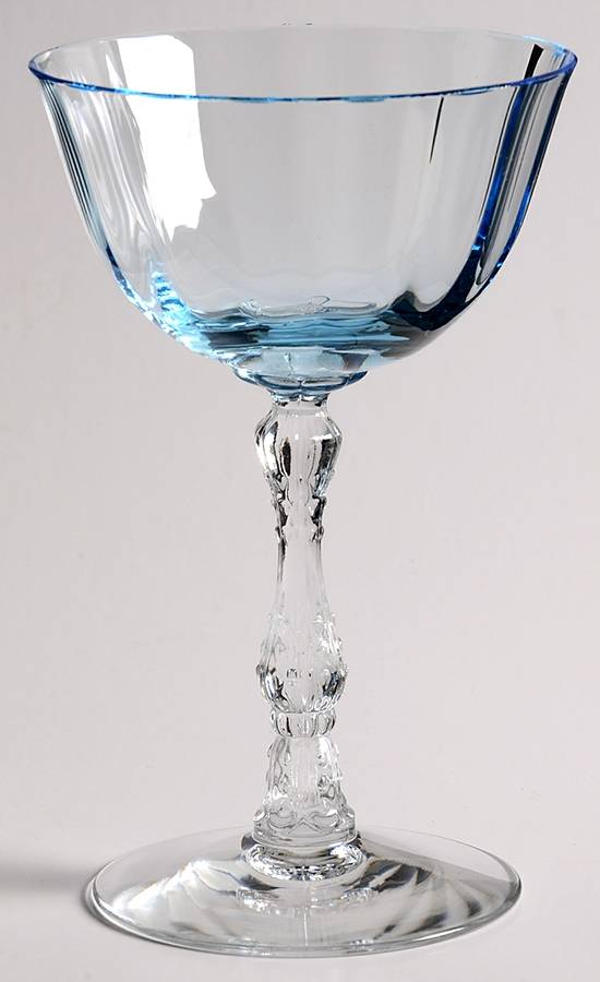 Wilma Blue Champagne/Tall Sherbet by Fostoria-1